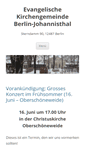 Mobile Screenshot of ev-kirche-johannisthal.de